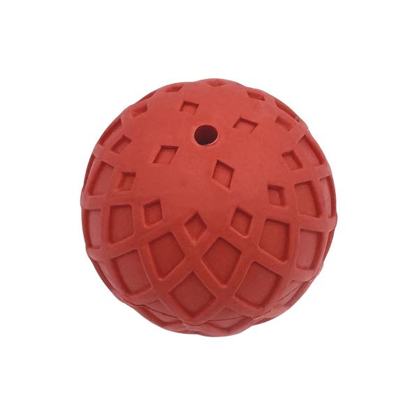 Pet Rubber Ball Dog Toy With Hole Durable Fun Teeth Cleaning