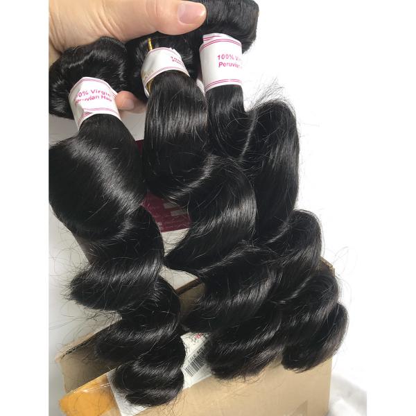 As extensões 100% dobro do cabelo humano do Virgin da trama afrouxam o pacote do cabelo da onda