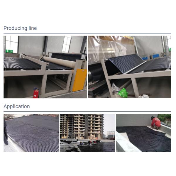 Лист доски дренажа димпла Hdpe систем крыши пластиковый
