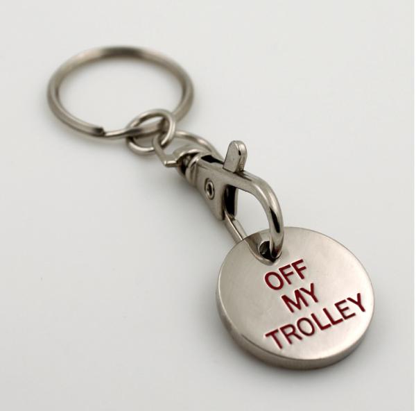 3D Metal Keychain  Gift Key Chain Ring Accessories trolley coin market