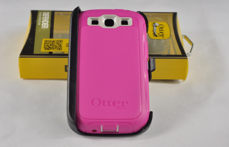 Cool Outer Box Samsung Galaxy S3 Cases Hard Shell ,3 Layers TPE Blush