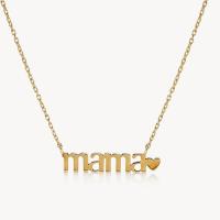 26mm 18K Gold Plated Necklace MAMA Heart Necklace For Ladies' Day