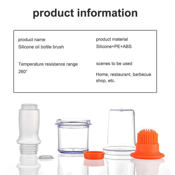 Convenient Tools Silicone Bottle and Oil Brush for Cooking Needs