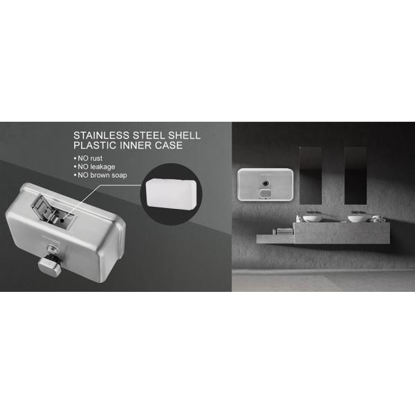 Metallic Anti Leak Commercial  Kitchen Soap Dispenser Stainless Steel For Hotels Restaurant