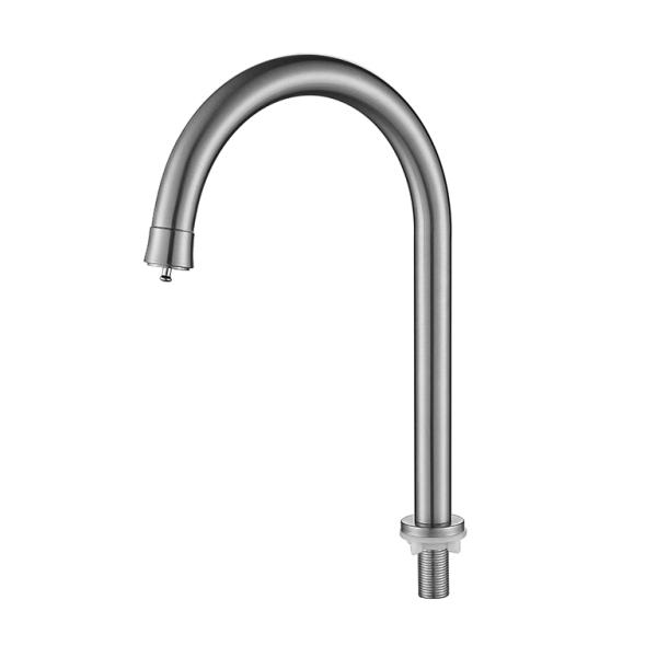 Elegant Water Long Spout Chrome Sink Kitchen Faucet Tap with Strong Cleaning Function