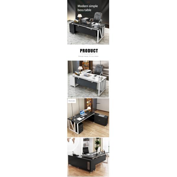 Moderne style simple MDF Matériau en forme de L Chef Directeur Général Bureau Bureau exécutif Bureau avec armoire