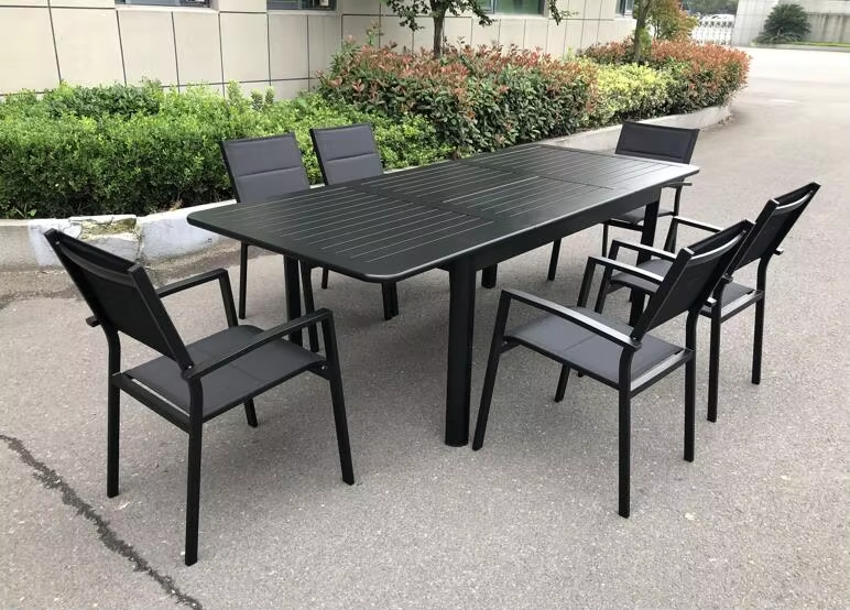 Modern Aluminum Cheap Extension Table and Chair for Garden Outside Chairs and Table