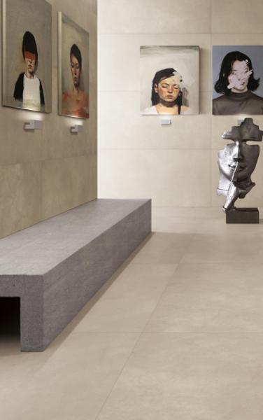 Grey Ceramic Tile Bathroom Textured Microcement- Marmorino Light Grey Color 750*1500mm Size