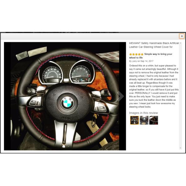 DIY Hand Sewing Black Stitch Suede Steering Wheel Cover for BMW Z4 E85 E86 2003-2016