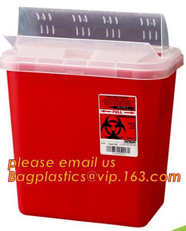 Plastic Disposable Medical Sharps Containers, Kenya safety box for needle/medical waste sharp container, Medical Plastic