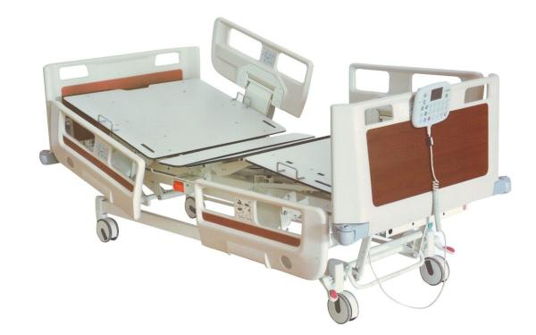 ISO CE  Fast Delivery Foldable Hospital Bed For Icu , PP Handrails With Embedded Operator