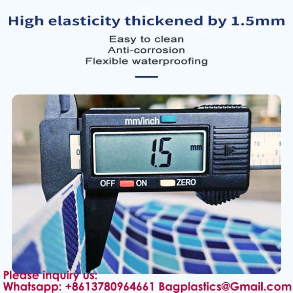 Factory UV Resistant Blue PVC Swimming Pool Plastic Vinyl Liners For Above And Below Ground Pools Reinforced PVC 1.5mm High Polymer Waterproof Membrane Pool Liner Colorful 1.5mm Small Pool Swim Fest