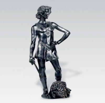 Color Painted Indoor Metal Sculptures , Customized Bronze Sculptures Home Decor