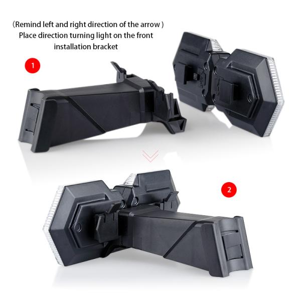 Wireless Remote Control LED Direction Indicator Cycling Warning Light for Commuters