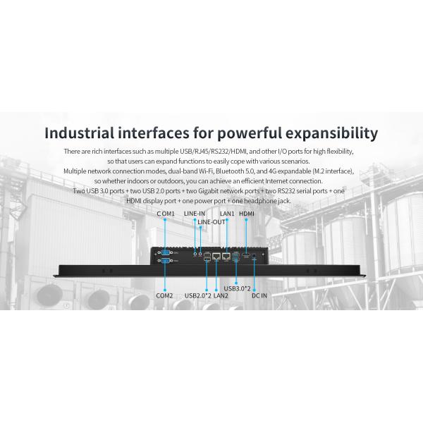 21.5 дюймовый прочный сервер без вентилятора с сенсорным экраном с рейтингом Win10/11 и IP65