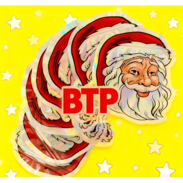 Gravure Printing Santa Shaped Ziplock Snack Bag Customized Logo Printing Ideal for Child Food Candy Storage Small Business Gifts Gemstones Included
