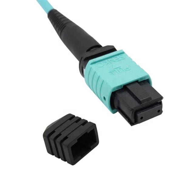 Professional Manufacturer 1 meter 12 cores  Fiber Optic Patchcord OM3-300 female MPO fiber optic patchcord