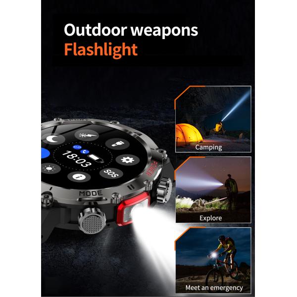 1.43 Inch Round Shape Smart Watch Wireless Charger Recording Waterproof Heart Rate Watch