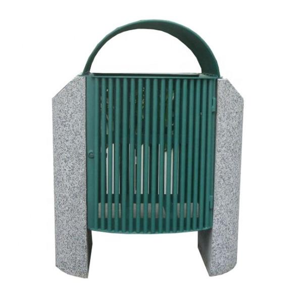 50 Litre Outside Outdoor Patio Trash Can With Sanding Zinc Spraying Finish