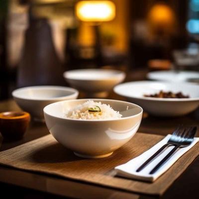 Refeição Taça Redonda de Arroz Taças de Sopa de Porcelana Seguras para Microondas
