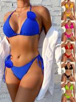 Ensemble de maillots de bain à rayures sans bretelles pour les escapades tropicales et les soirées de piscine