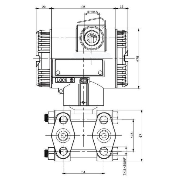KPT1000-DP Smart Pressure Transmitter with 0.05% Accuracy and Monocrystalline Silicon Sensor for HART Communication