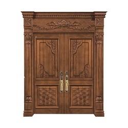 ODM Modern Entry Double Swing Wood Door HDF Interior Solid Wooden Doors