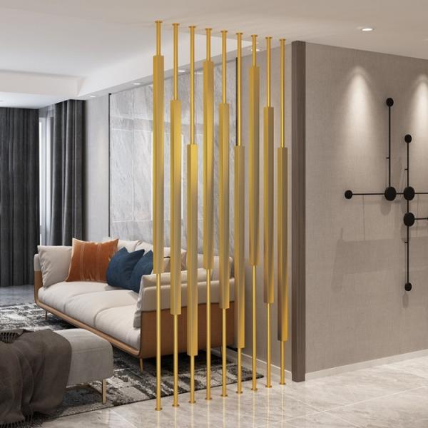 Aluminum Pink Column Screen Partition Divider For Living Room