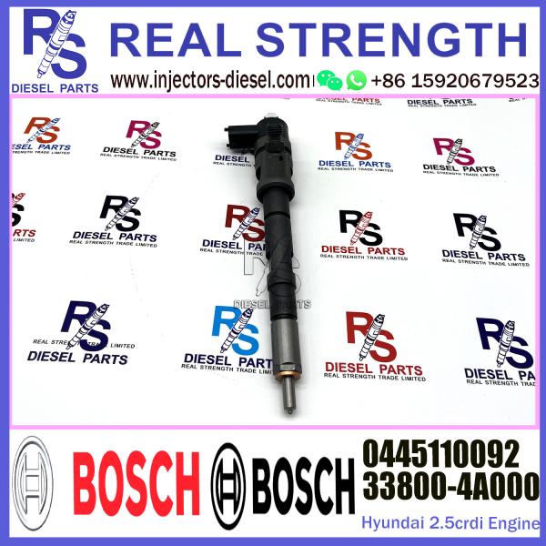 Diesel Fuel Common Rail Injector 0445110092 33800-4A000 33800-4A170 For KIA/HYUNDAI 2.5CRDi Engine