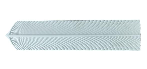 Polyurethane PU Wall Panel Creative Shape Sheets Light Ceramic Stone Feather