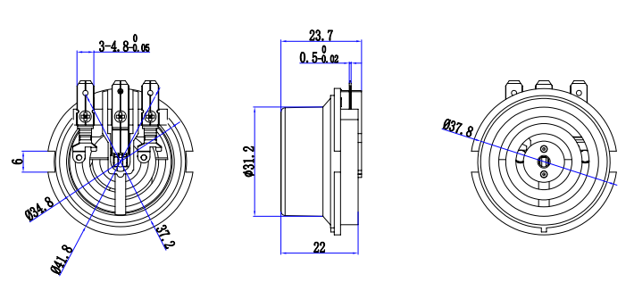 Electric Kettle Temperature Control Coupler Power NTC Thermistor 13A 110-250V with Insulated Plastic Material
