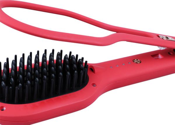 Electric Hair Straightener Brush Comb Plastic 45W For Home / Hotel