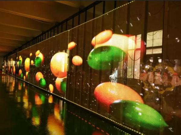 Physical Pitch 5*8mm 80% Transparency Glass LED Modules Brightness 5500 Nits