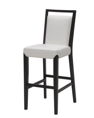 Beech wood frame white pu/leather upholstery wooden barstool/counter stool