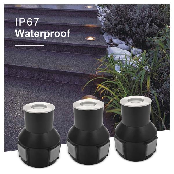 3W IP67 Garden Stair Lights RGB3in1 Aluminum Housing Stainless Steel Front Cover With Two Years Warranty
