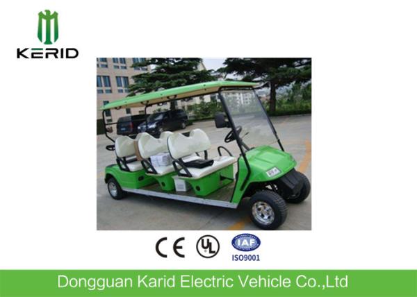 Light Green Electric 6 Passenger Golf Carts With 48 Voltage 4KW Curtis Controller