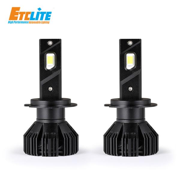 12V Fan Cooled LED Headlights H7 H4 100w IP68 Waterproof X70
