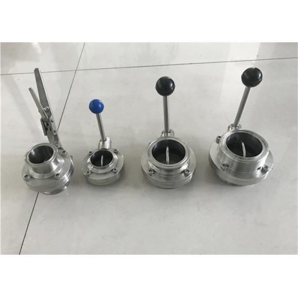 Medium Pressure Sanitary Butterfly Valve Tri Clamp Type DIN SS316 Material