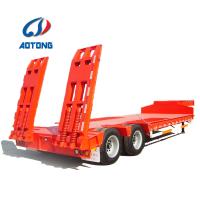 Semi-remorque à 2 essieux en acier 60 T max pour le transport sur de longues distances