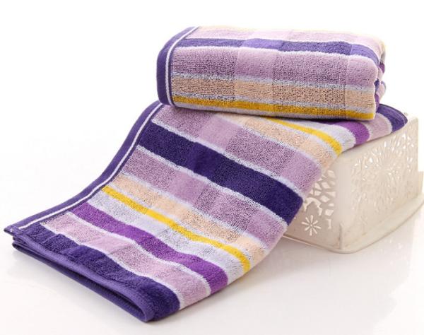 32S Thick Soft Yarn Dyed Striped Face Towels For Gift