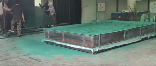 Зеленый пластиковый пропитанный подиум 100x200 пола решетки металла