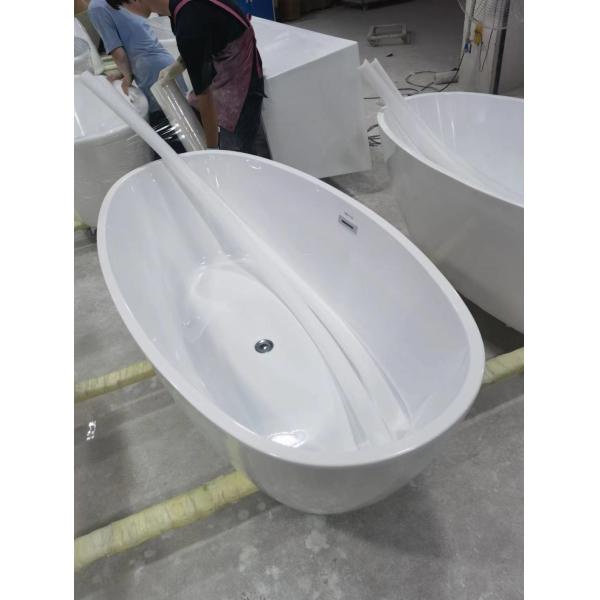 30-Day Return Policy Egg Shape Acrylic Freestanding Bathtub with Bulk Loading Option