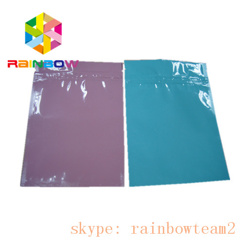 le mini aluminium plat coloré de mylar scellé 3 par côtés met en sac le thé du chanvre 1g/le sachet d'emballage leaft de fleur