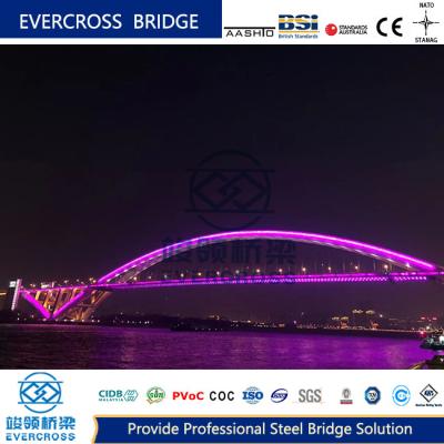 Puente de arco de acero de alta resistencia Puente de acero temporal de larga duración