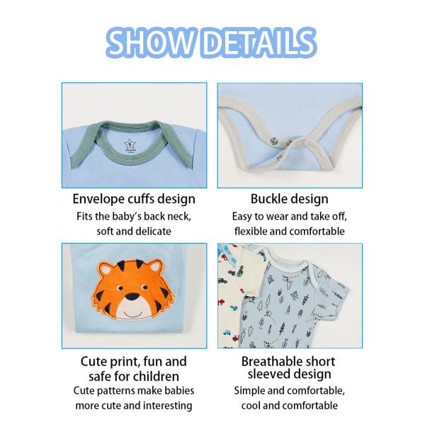 New 2023 kids clothing wholesale Short Sleeve Boy And Girls Newborn Baby Romper Clothes Bodysuits Toddler Clothing