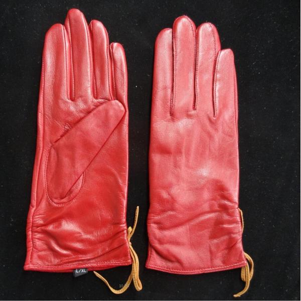 Lady's fashion skin tight custom made leather gloves