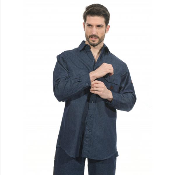 CFR Long Sleeve Denim Welding Shirt 280gsm CAT 2 UL Certificate