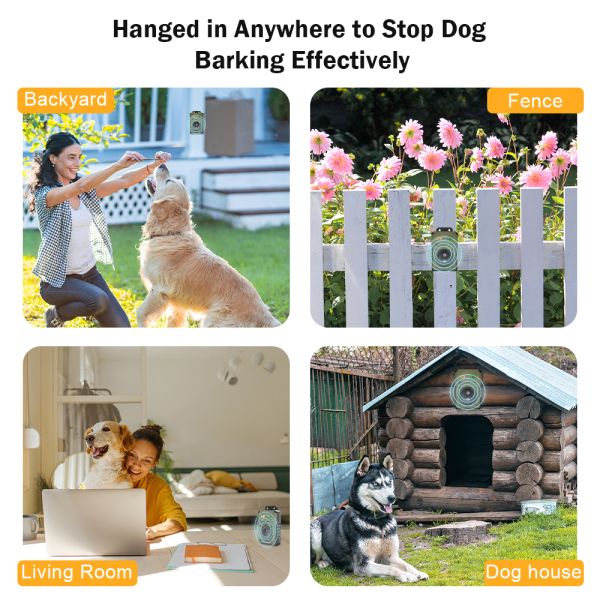 Portable Waterproof Ultrasonic Dog Trainer Plastic Bark Stopper for Dog Barking Control