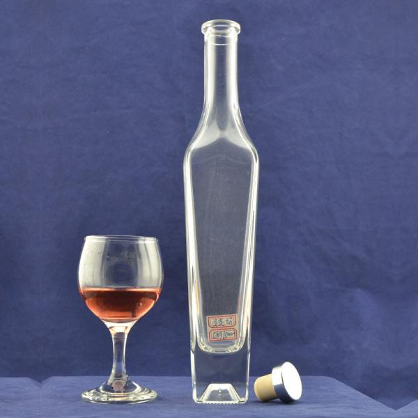 High Flint Glass Material 700ml Long Neck Empty Spirit Bottle for Whisky Liquor 375ml