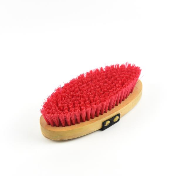 16.5 cm Wooden Optional Color Horse Grooming Brush With Black Nylon Strap
